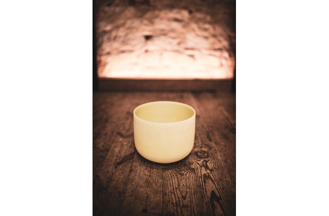 Bol de meditație Meinl Emerald Crystal Singing Bowl, frosted, 10" / 25 cm, Note F4, Heart Chakra