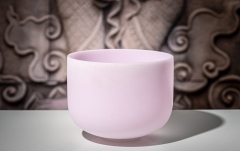 Bol de meditație Meinl Rose Quartz Crystal Singing Bowl, frosted, 10" / 25 cm, Note F4, Heart Chakra