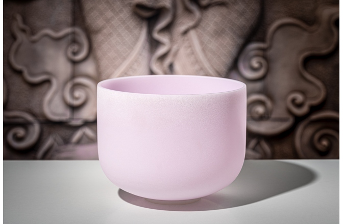 Bol de meditație Meinl Rose Quartz Crystal Singing Bowl, frosted, 10" / 25 cm, Note F4, Heart Chakra