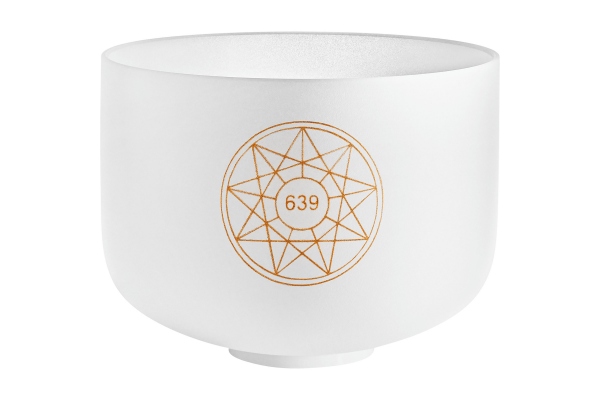 Solfeggio Crystal Singing Bowl, Fa 639 Hz, 10 " / 25 cm, Heart Chakra