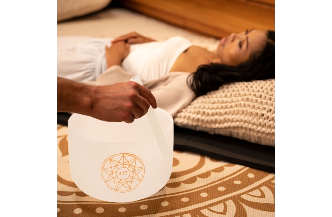 Bol de Meditație Meinl Solfeggio Crystal Singing Bowl, Re 417 Hz, 10" / 25 cm, Sacral Chakra