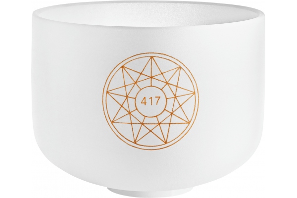 Solfeggio Crystal Singing Bowl, Re 417 Hz, 10" / 25 cm, Sacral Chakra