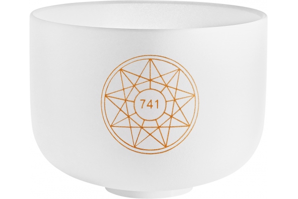 Solfeggio Crystal Singing Bowl, Sol 741 Hz, 10" / 25 cm, Throat Chakra