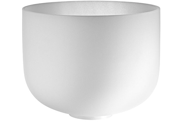 CS Bowl, white-frosted, 12" / 30 cm, Note F3, Heart Chakra