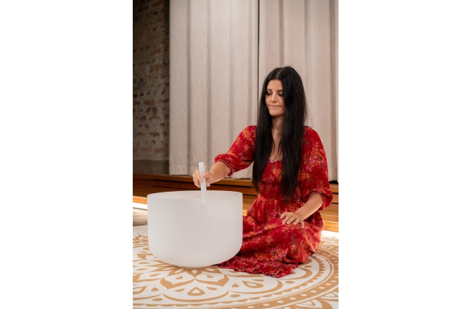Bol de meditaţie Meinl 16" Crystal Singing Bowl, Note D3, 440 Hz, Sacral Chakra