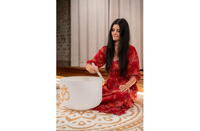 Bol de meditaţie  Meinl 16" Om Crystal Singing Bowl, 136.10 Hz / C#3