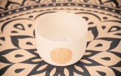 Bol de meditaţie Meinl Crystal Singing Bowl, Flower of Life 128 Hz, 10" / 25 cm