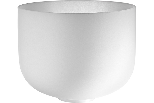 CS Bowl, white-frosted, 12" / 30 cm, Note A3, Brow Chakra