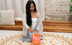 Bol de meditaţie Meinl EC Singing Bowl,  6.7"/17 cm, Note C4, Orange, Root Chakra
