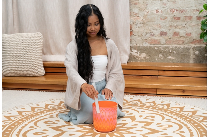 Bol de meditaţie Meinl EC Singing Bowl,  6.7"/17 cm, Note C4, Orange, Root Chakra