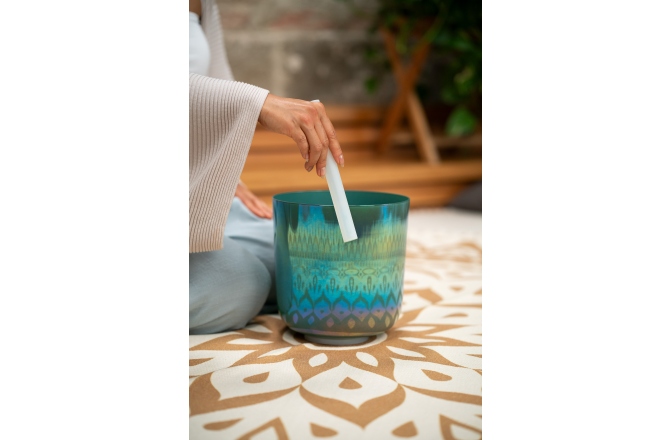 Bol de meditaţie Meinl EC Singing Bowl, 8"/20 cm, Note F3, Mint Blue, Heart Chakra