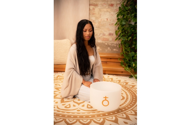 Bol de meditaţie Meinl Planetary Tuned Crystal Singing Bowl, 12" / 30 cm, Earth-Year / Om 136.10 Hz, Heart Chakra