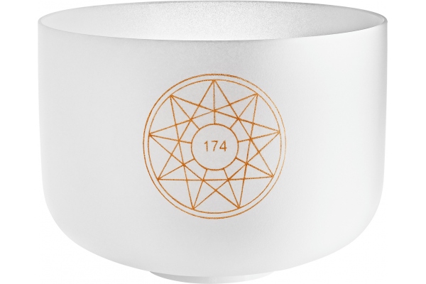 Solfeggio Crystal Singing Bowl, 174 Hz, 12" / 30 cm