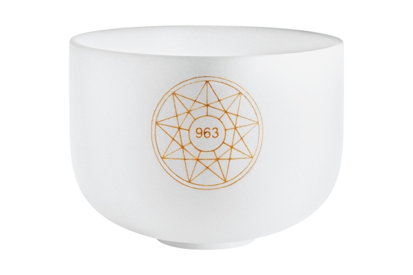 Solfeggio Crystal Singing Bowl, 963 Hz, 10 " / 25 cm, Crown Chakra