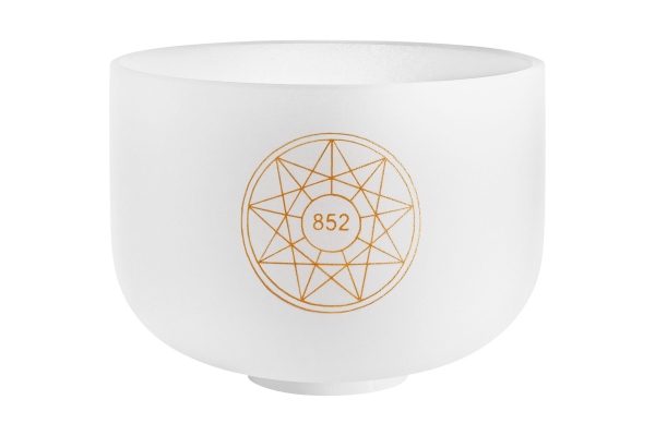 Solfeggio Crystal Singing Bowl, La 852 Hz, 10" / 25 cm, Brow Chakra