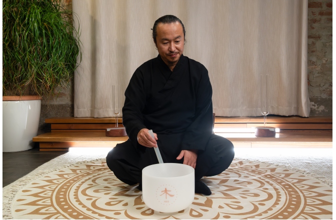 Bol sonic de cristal Meinl Sonic Energy 10'' TCM Crystal Singing Bowl, Wood 324 Hz