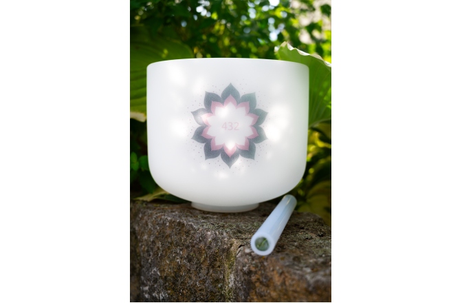 Bol sonic de cristal Meinl Sonic Energy 9'' Crystal Singing Bowl, 432 Hz, Lotus Flower