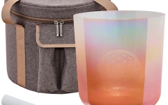 Bol sonic de cristal Meinl Sonic Energy 9'' Essence Crystal Singing Bowl, 128 Hz, Light Rose Gold, Flower of Life