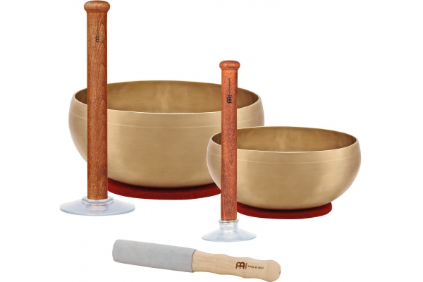 Cosmos Therapy Singing Bowl Set, incl. Suction Holders and Resonant Mallet