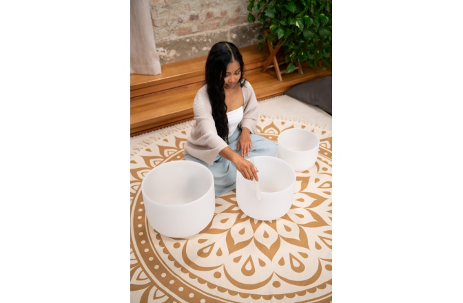 Boluri de meditaţie Meinl CS Bowl Set, white-frosted, Note G4, E4, C4, Throat -Solarplexus-Root Chakra