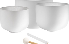 Boluri de meditaţie Meinl CS Bowl Set, white-frosted, Note G4, E4, C4, Throat -Solarplexus-Root Chakra