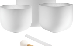 Boluri de meditaţie Meinl CS Bowls Set, white frosted, Note A4, F4, C4, Brow- Heart -Root Chakra