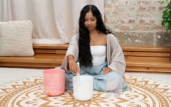 Boluri de meditaţie Meinl EC Singing Bowl Set, Note E4, B3, G3, Solarplexus-Crown-Throat Chakra