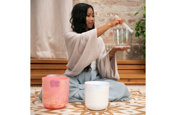 Boluri de meditaţie Meinl EC Singing Bowl Set, Note E4, B3, G3, Solarplexus-Crown-Throat Chakra