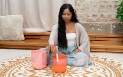 Boluri de meditaţie Meinl EC Singing Bowl Set, Note E4, C4, G3, Solarplexus-Root-Throat Chakra