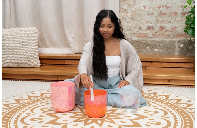 Boluri de meditaţie Meinl EC Singing Bowl Set, Note E4, C4, G3, Solarplexus-Root-Throat Chakra