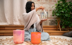 Boluri de meditaţie Meinl EC Singing Bowl Set, Note E4, C4, G3, Solarplexus-Root-Throat Chakra