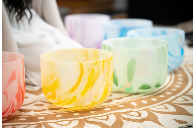 Boluri de meditaţie Meinl MC Singing Bowl Chakra Set, Note C4, D4, E4, F4, G4, A4, B4 (432 Hz)