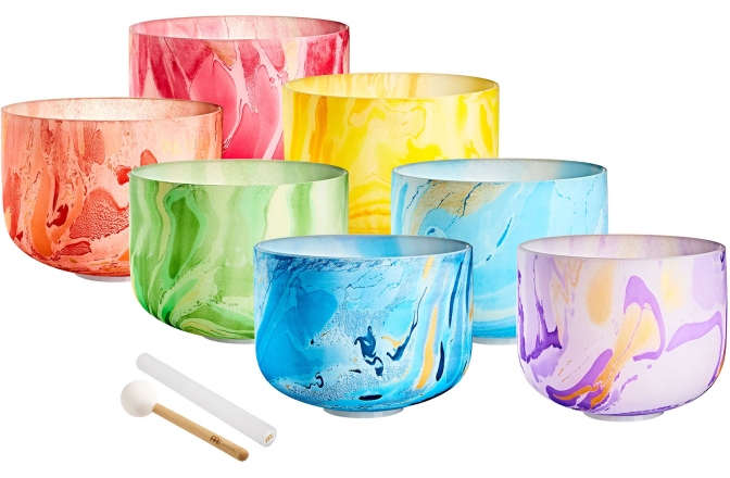 Boluri de meditaţie Meinl MC Singing Bowl Chakra Set, Note C4, D4, E4, F4, G4, A4, B4 (432 Hz)