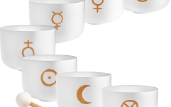 Boluri de meditaţie Meinl Planetary Tuned Crystal Singing Bowl Chakra Set