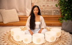 Boluri de meditaţie Meinl Solfeggio Crystal Singing Bowl Set