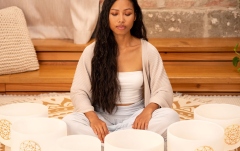 Boluri de meditaţie Meinl Solfeggio Crystal Singing Bowl Set