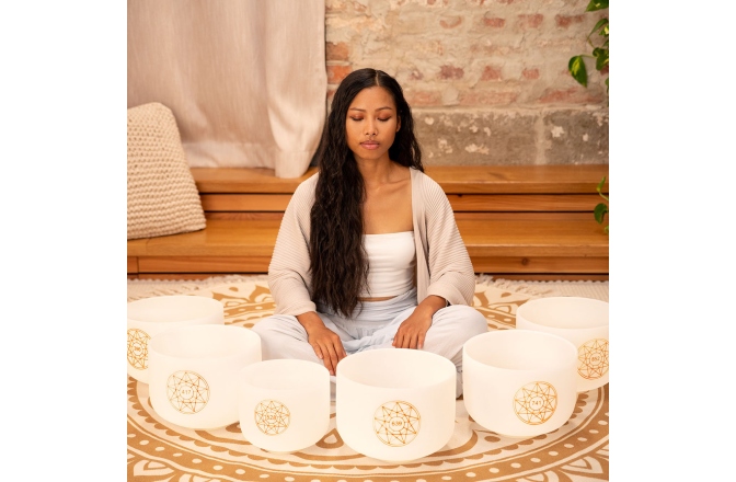 Boluri de meditaţie Meinl Solfeggio Crystal Singing Bowl Set