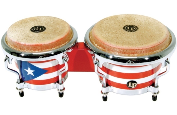 Bongo Latin Percussion Bongo Mini Tunable Puerto Rican Flag