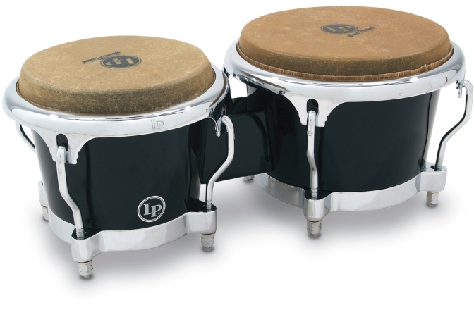 Bongo Latin Percussion Fibra de sticla Alb