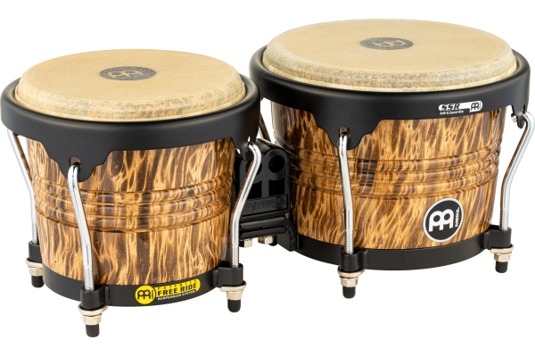 Marathon Serie Bongo - Leopard Burl 6 3/4" MACHO &#38; 8" HEMBRA