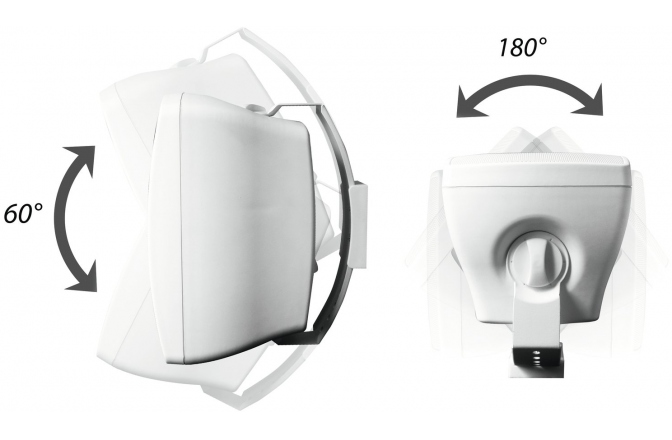 boxe de exterior rezistente la umiditate pentru perete Omnitronic OD-5 Wall Speaker 8Ohms white 2x