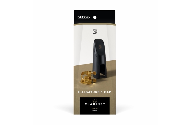 Brățară și Capac de Clarinet Daddario Woodwinds H-Ligature & Cap Bb Clarinet Gold
