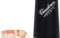Brățară și Capac de Clarinet Vandoren Optimum Ligature + Plastic Cap Clarinet Boehm Pink Gold
