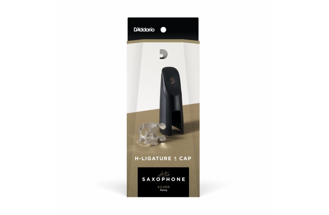 Brățară și Capac de Saxofon Alto Daddario Woodwinds H-Ligature & Cap Alto Saxophone Silver