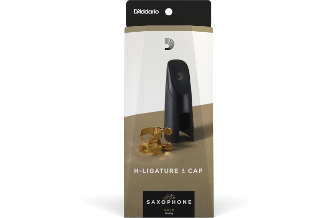 Bratara si capac Saxofon Alto Daddario Woodwinds H-Ligature & Cap Alto Sax Gold