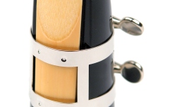 Brăţară şi Capac pentru Saxofon Tenor Daddario Woodwinds Ligature & Cap Tenor Saxophone (Hard Rubber) Nickel
