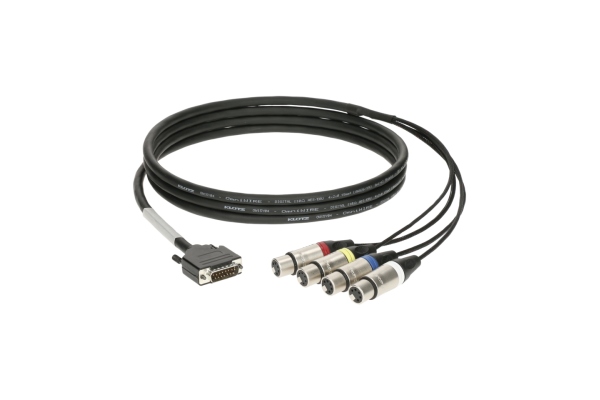 CATLink RACK 4-channel breakout loomD-Sub 15p M - 4x XLR 5p F - 0.9 m