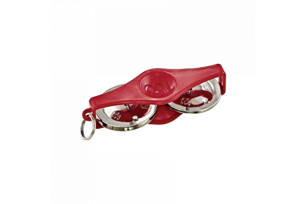 Hand Percussion Key Ring Tambourine - red