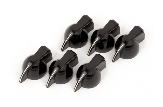 Butoane de ton și volum Fender Pure Vintage Black "Chicken Head" Amplifier Knobs