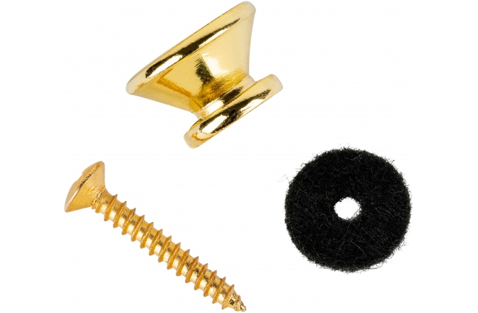 Buton pentru curea Ortega Strap pins (pair) incl. washer & screw - Gold